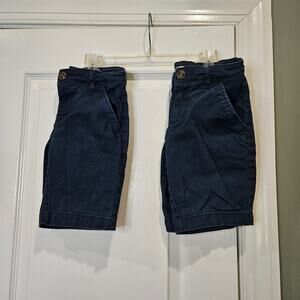 2 Pack Old Navy Girl's Size 10 Navy‎ Twill Bermuda School Uniform Shorts